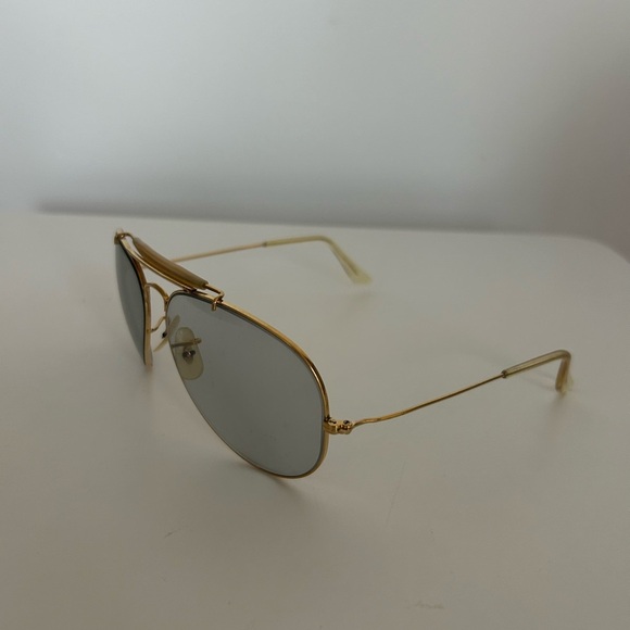 1970’s Vintage B&L Ray-Ban Outdoorsman Gold Aviator 62-14 Sunglasses - Picture 4 of 10